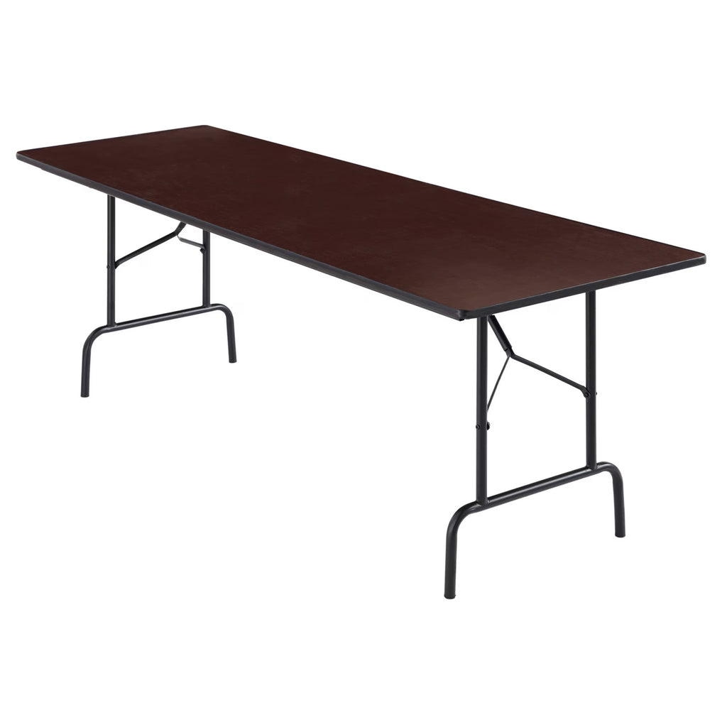 Realspace? Folding Table, 29"H x 96"W x 30"D, Walnut