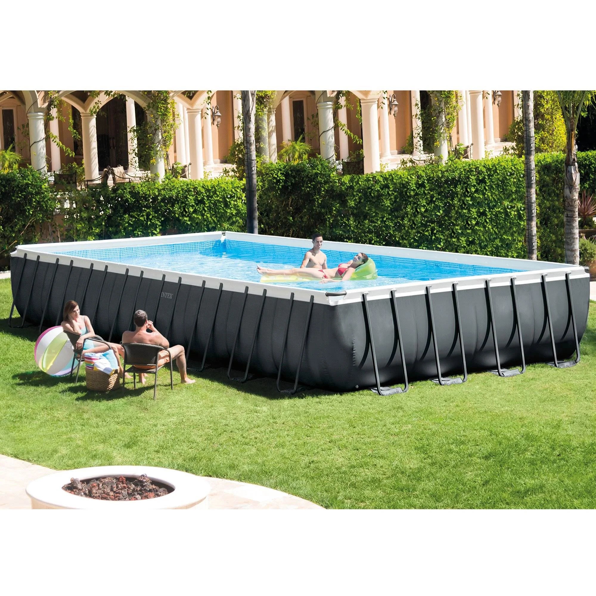 Intex 24' x 12' x 52" Ultra XTR Rectangular Frame Swimming Pool Set + Pump
