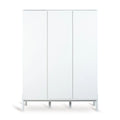 Grande armoire enfant crème 3 portes avec rangement modulable