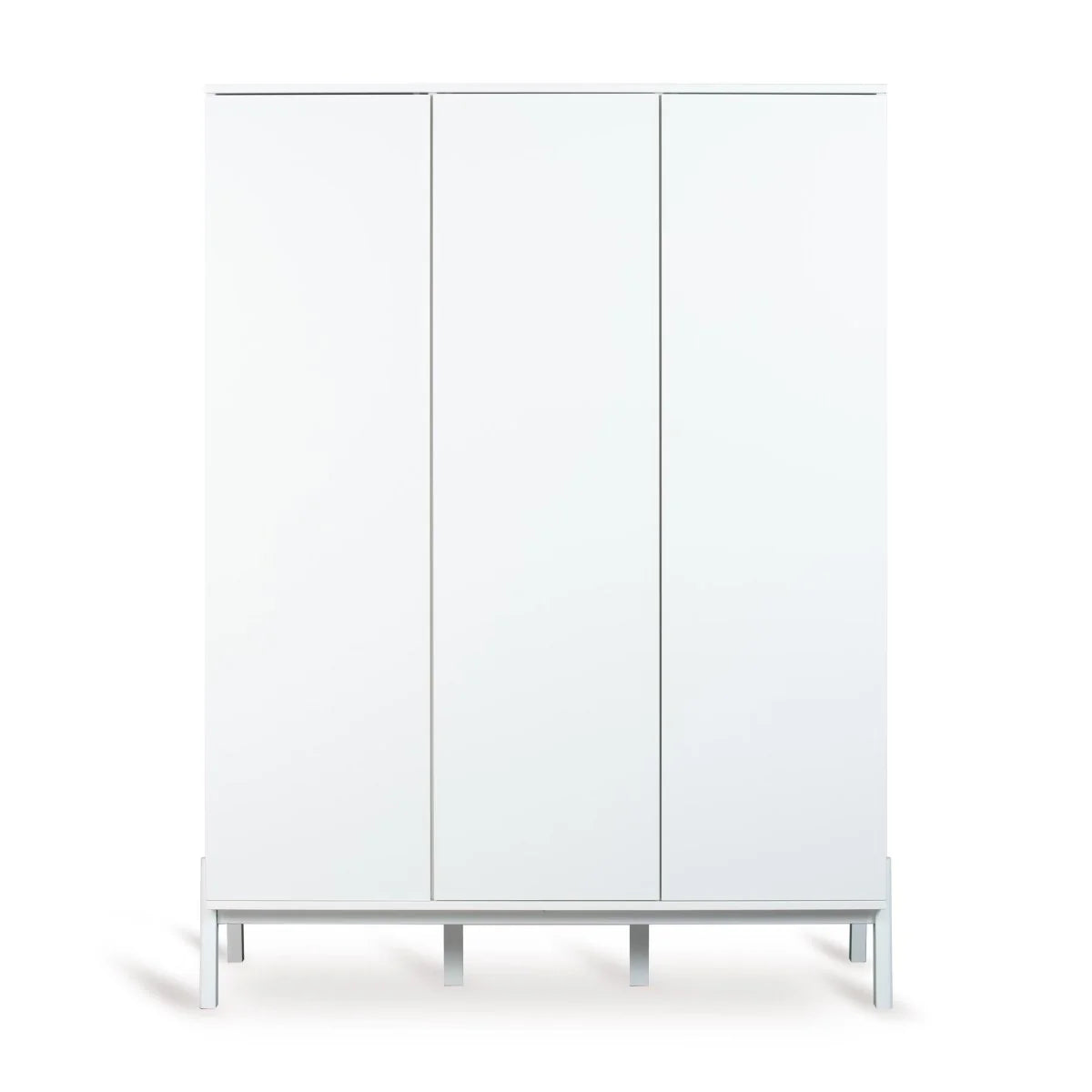 Grande armoire enfant crème 3 portes avec rangement modulable