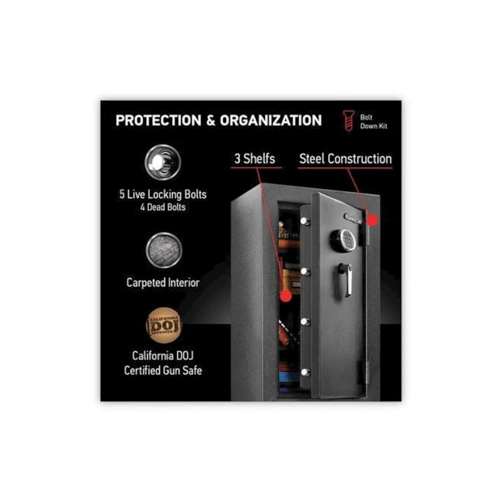 Sentry Safe EF4738E Safe, 4.71 cu ft, 21.7w x 19d x 37.7h, Black