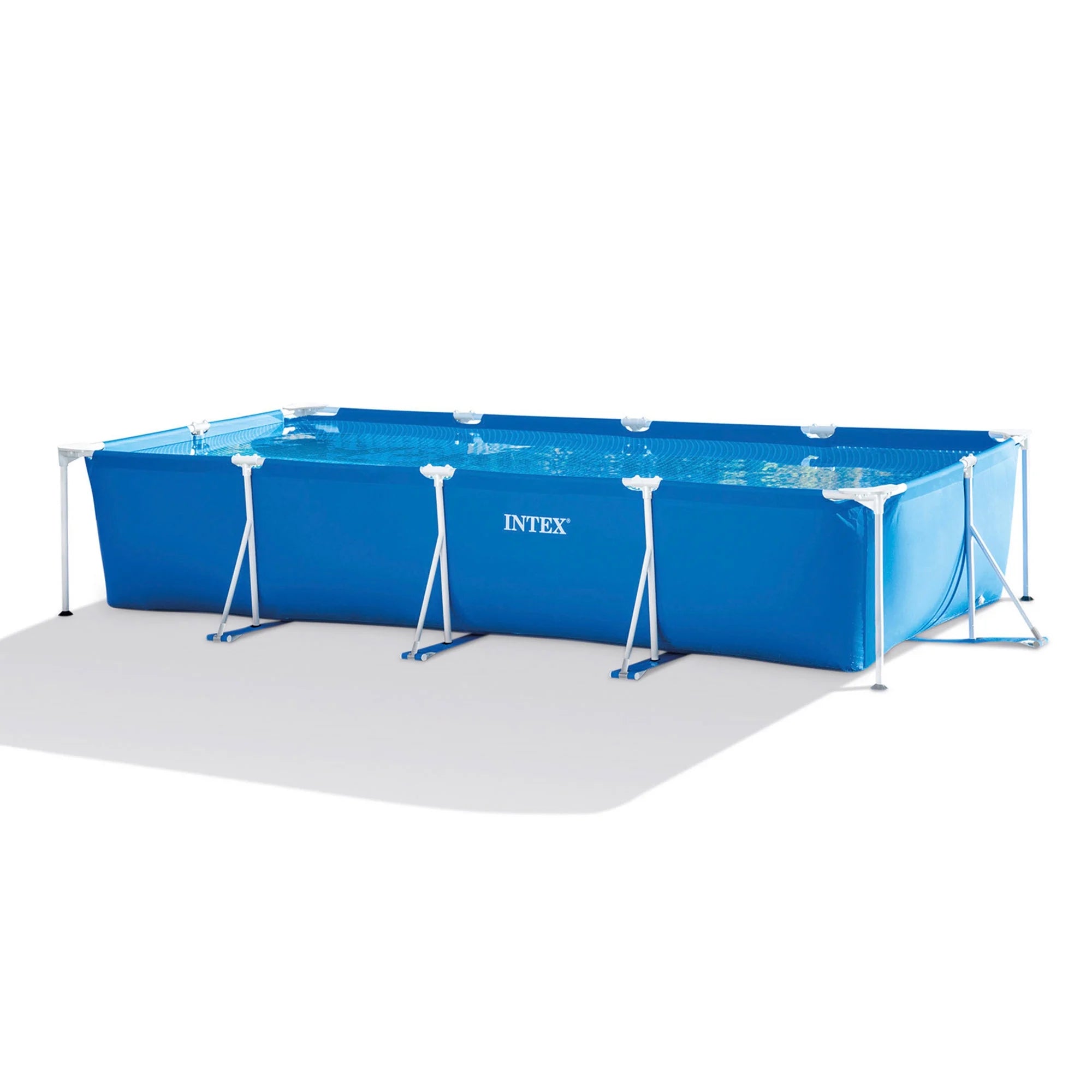 Open Box Intex 14.75ft x 7.3ft x 33In Rectangular Frame Above Ground Pool