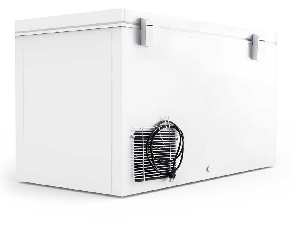 16 Cu. Ft. Chest Freezer with Lock - Deep Freezer with 2 Storage Baskets, Wheels & Adjustable Temperature Control