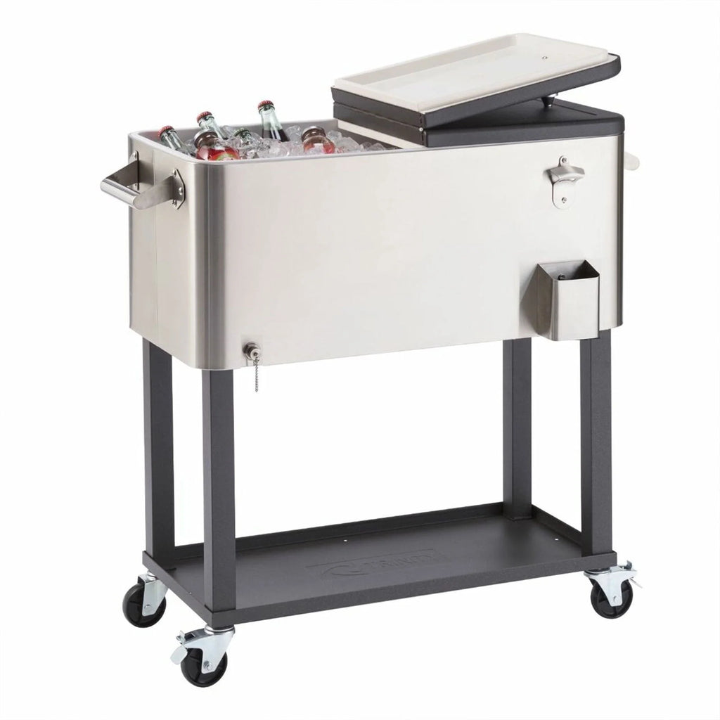 Trinity TXK-0804 100 qt. Stainless Steel Cooler - 36 x 38.25 x 20 in.
