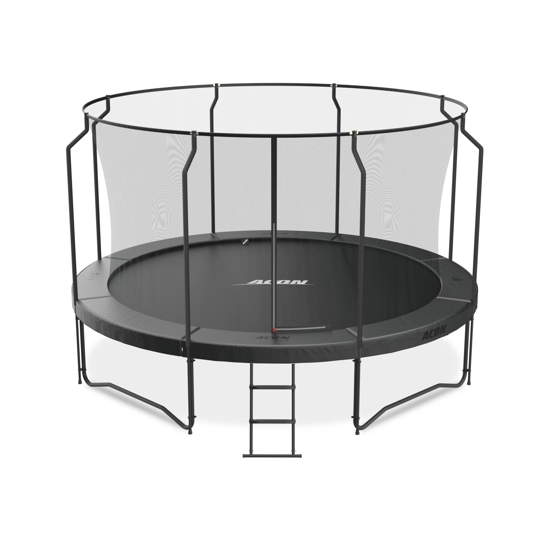 ACON Air Round Trampoline with Premium Net and Ladder, Black, 14.00" x 14.00" x 9.20"