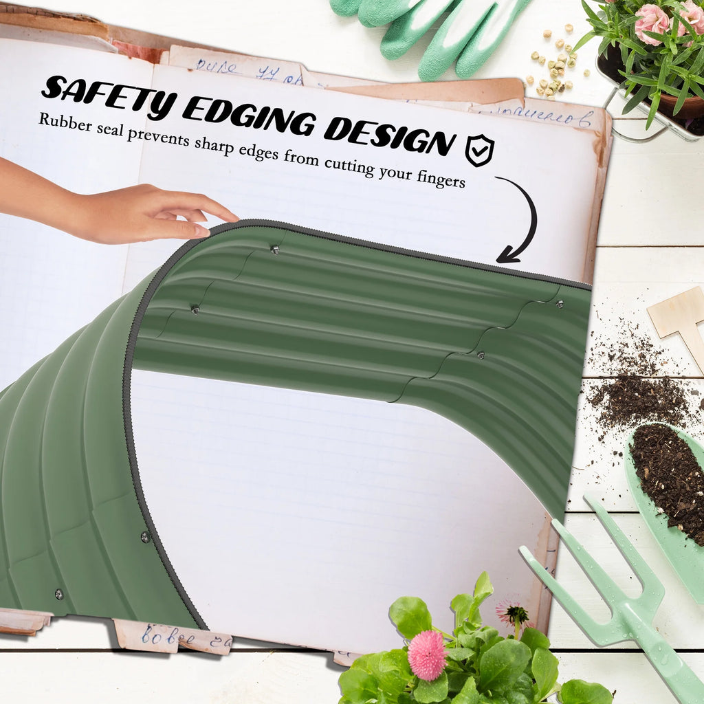 Outsunny 3-Tier Raised Garden Bed 62.25" x 43" x 32.25" Planter Set, Green