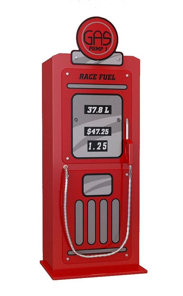 Armoire enfant rouge design voiture MDF avec 4 étagères
