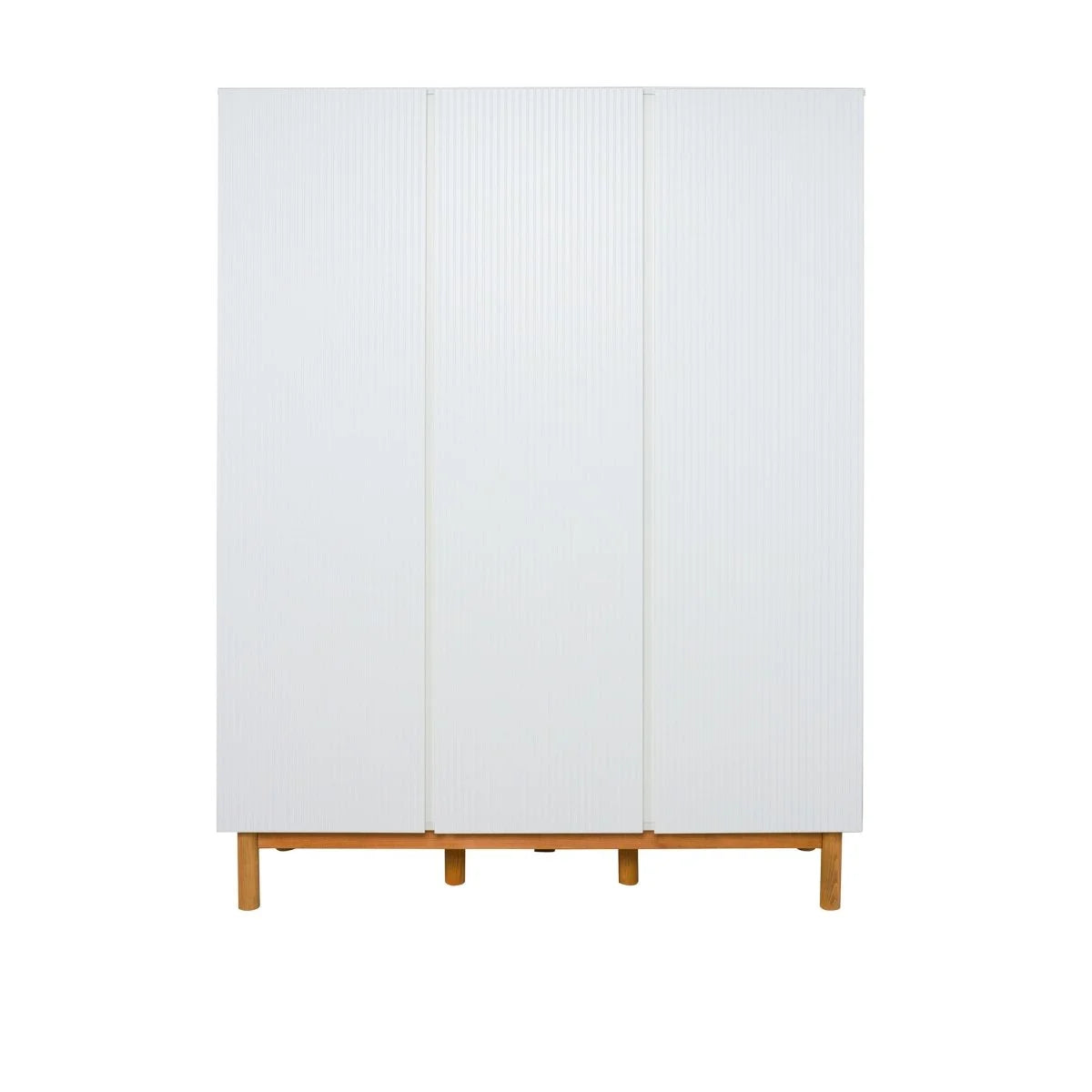 Grande armoire enfant blanche 3 portes avec penderies et étagères