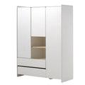 Armoire enfant blanche 3 portes avec tiroirs et rangement intégré