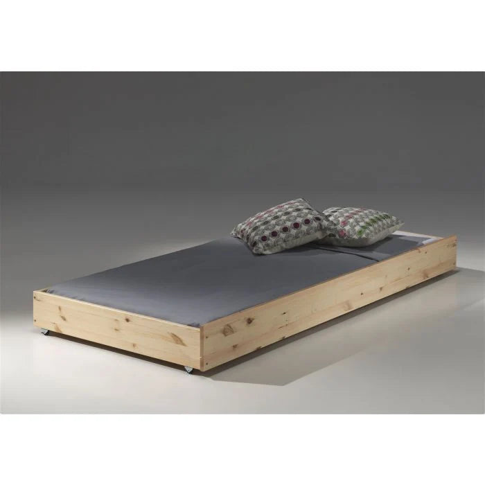 Lit superposé enfant pin naturel 90x200 cm hauteur 140 cm avec sommier inclus
