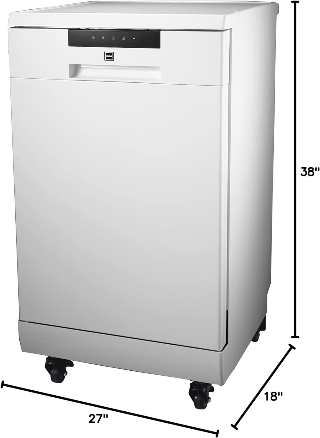 18 Inch Portable Dishwasher - 8 Place Settings Countertop/Compact Dish Washer White