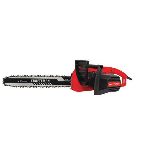 12 Amp 16-Inch Corded Electric Chainsaw with Low Kickback Bar, Auto Oiler & Tool-Free Chain Tensioning