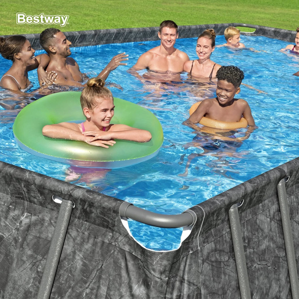 Bestway APX 365 31'4" x 16' x 52" Rectangular Above Ground Swimming Pool