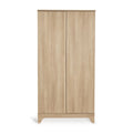 Armoire enfant frêne miel 2 portes avec penderies et étagères réglables
