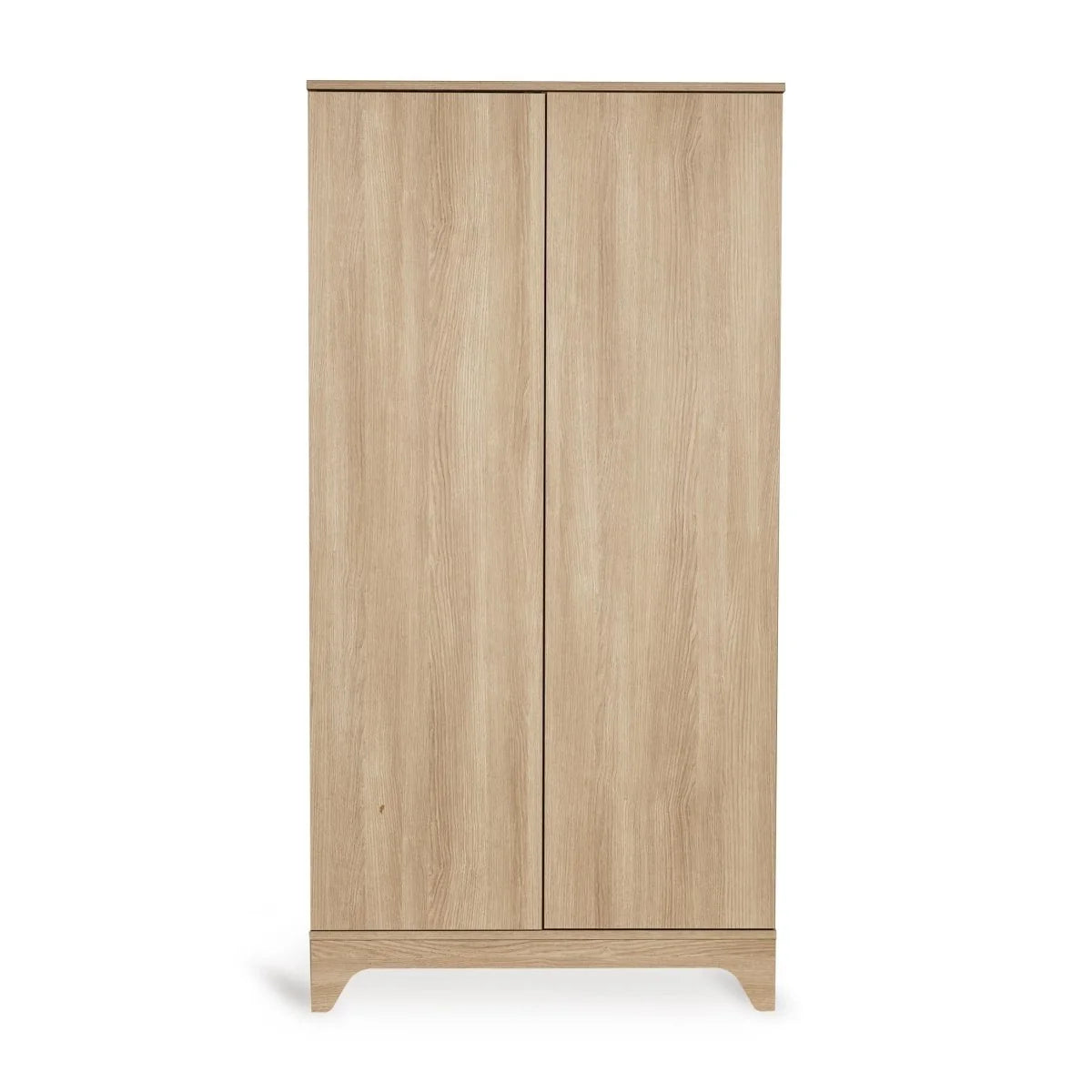 Armoire enfant frêne miel 2 portes avec penderies et étagères réglables