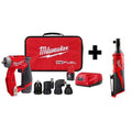 M12 12V Lithium-Ion Brushless Cordless 4-in-1 Installation Drill Driver Kit with 3/8 in. Ratchet