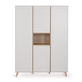 Grande armoire enfant blanche 4 portes avec penderies et rangement modulable