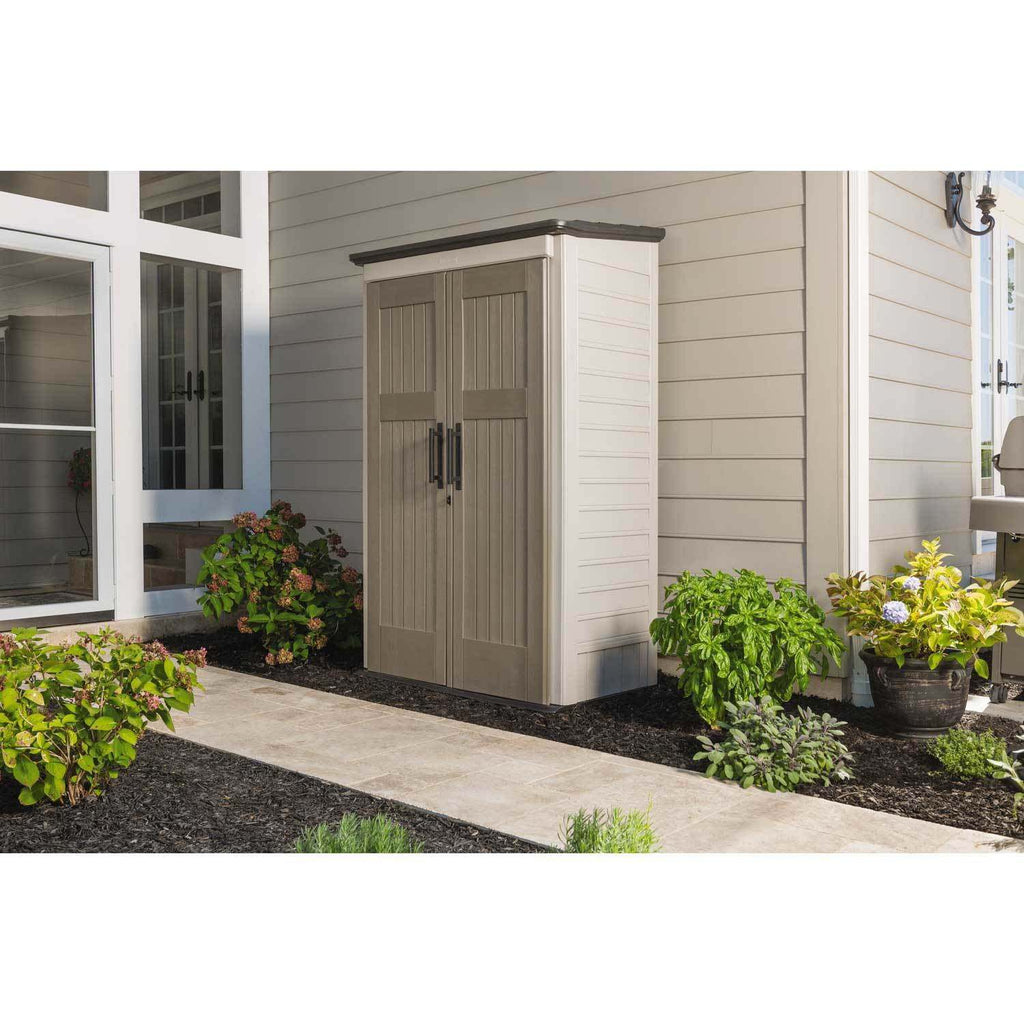 Outdoor Storage Shed, 52 Cu.Ft., Weather-Resistant, Lockable Doors