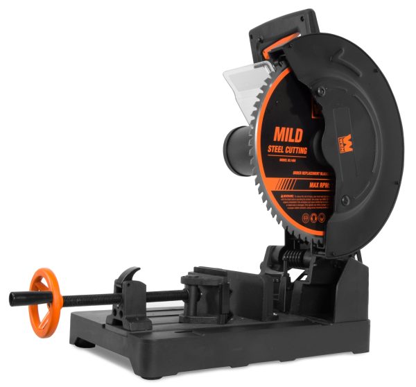 15 Amp 14-Inch Aluminum Base Chop Saw - Heavy Duty Metal Cutting Saw with Carbide Blade & Quick Release Vise