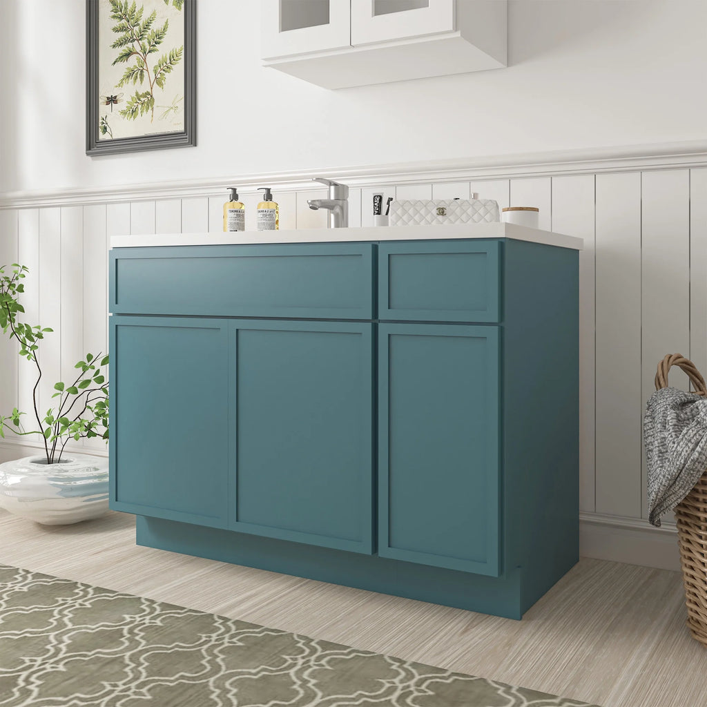 45 in. W x 21 in. D x 32.5 in. H Bath Vanity Cabinet without Top in Brown