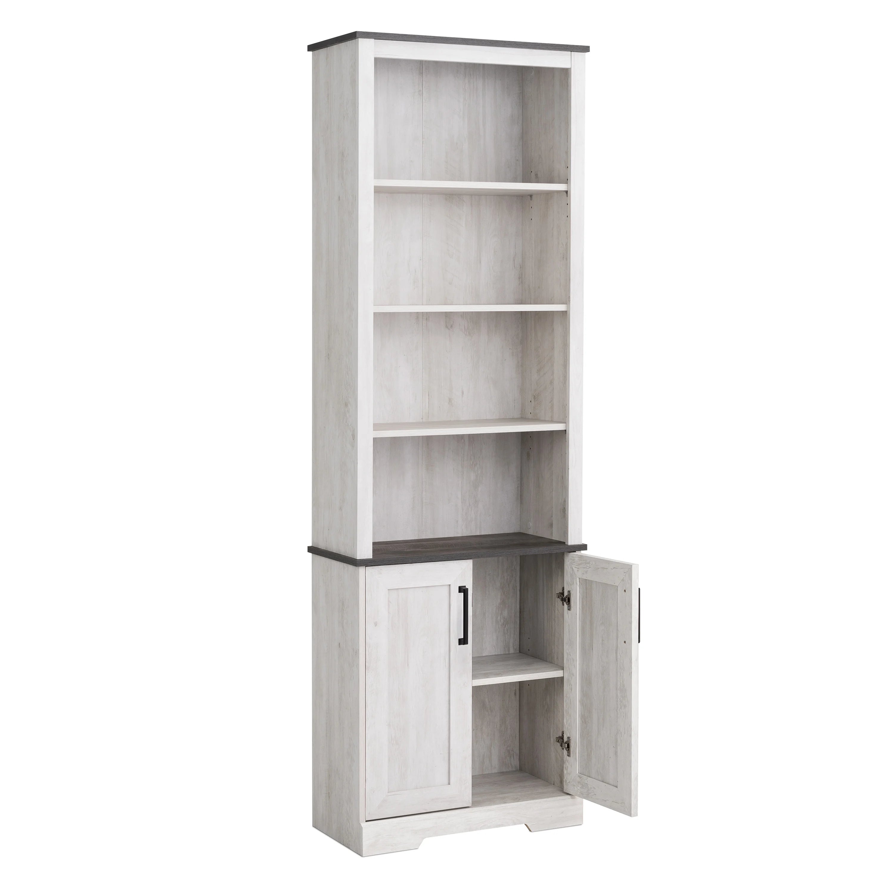 Prepac Rustic Ridge Washed White 26" W x 79.75" H x 12.5" D Bookcase