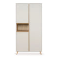 Armoire enfant argile 3 portes avec penderies et étagères réglables