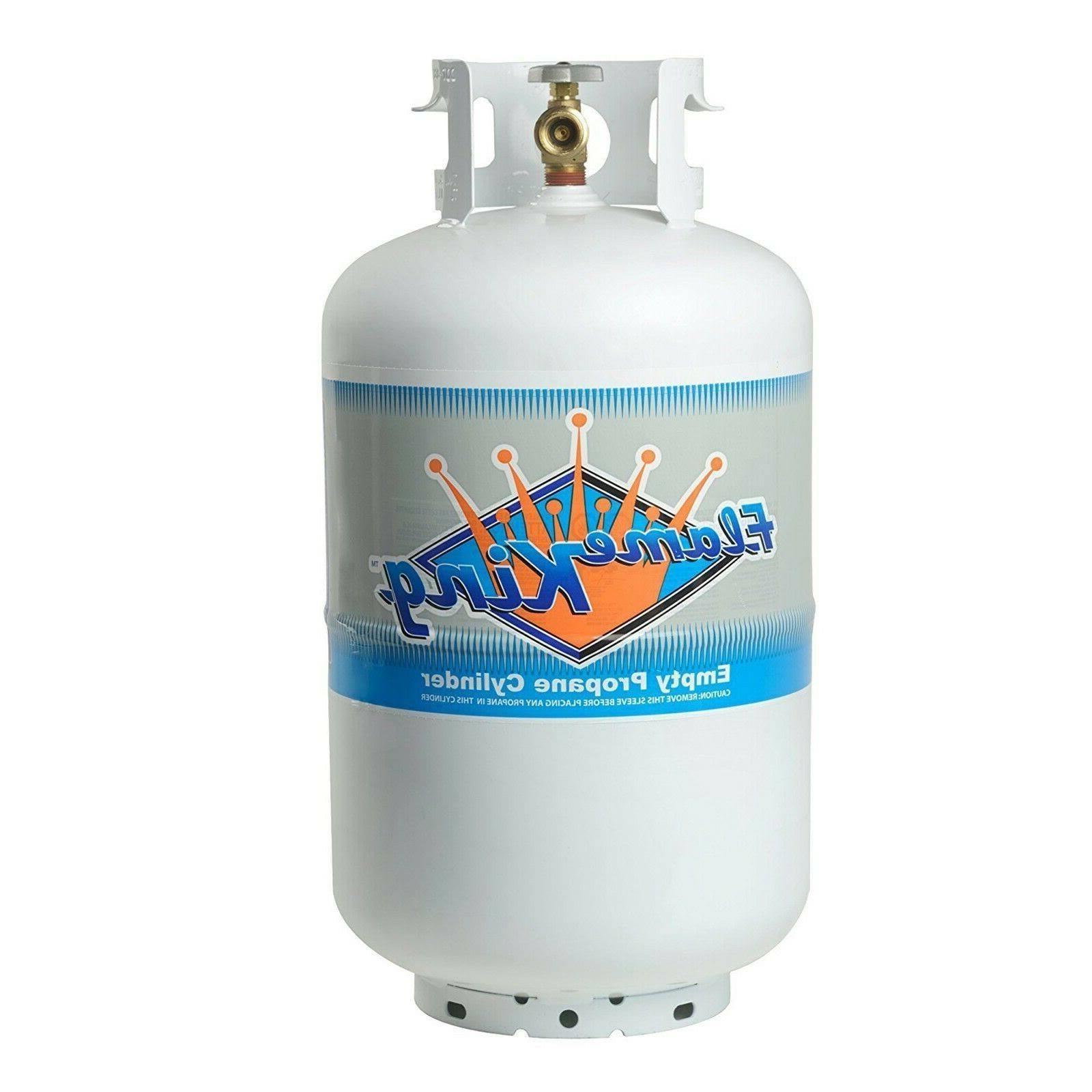 30 lb Refillable Propane Tank Cylinder - Empty Steel LP Gas Tank with OPD Valve
