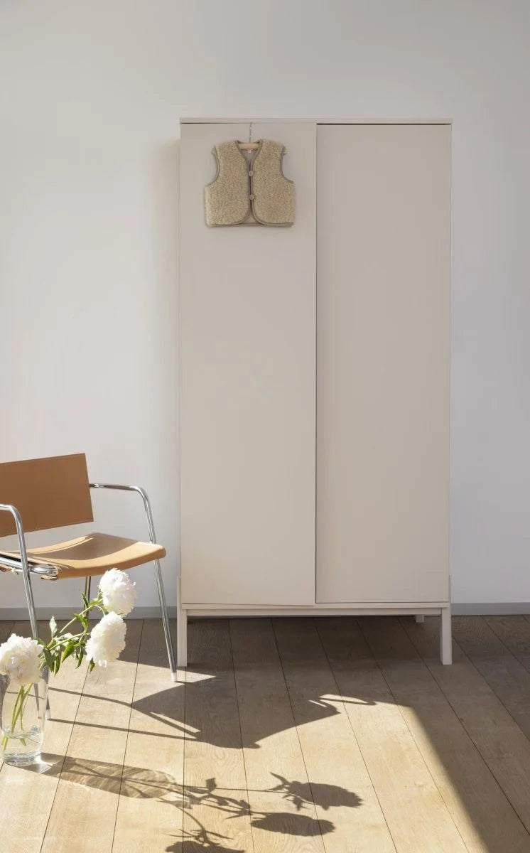 Armoire enfant argile 2 portes avec penderies et rangement modulable