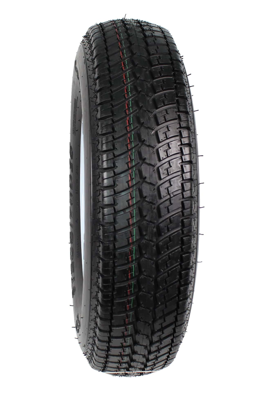 2-Pack ST205/75D15 Trailer Tires with 15-Inch White Spoke Rims, Load Range C, 5-Lug Wheel