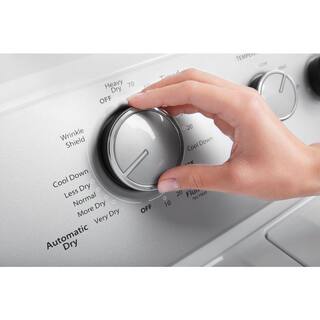 Top Load Electric Dryer with AutoDry System - Large Capacity Clothes Dryer with Wrinkle Shield & Hamper Door