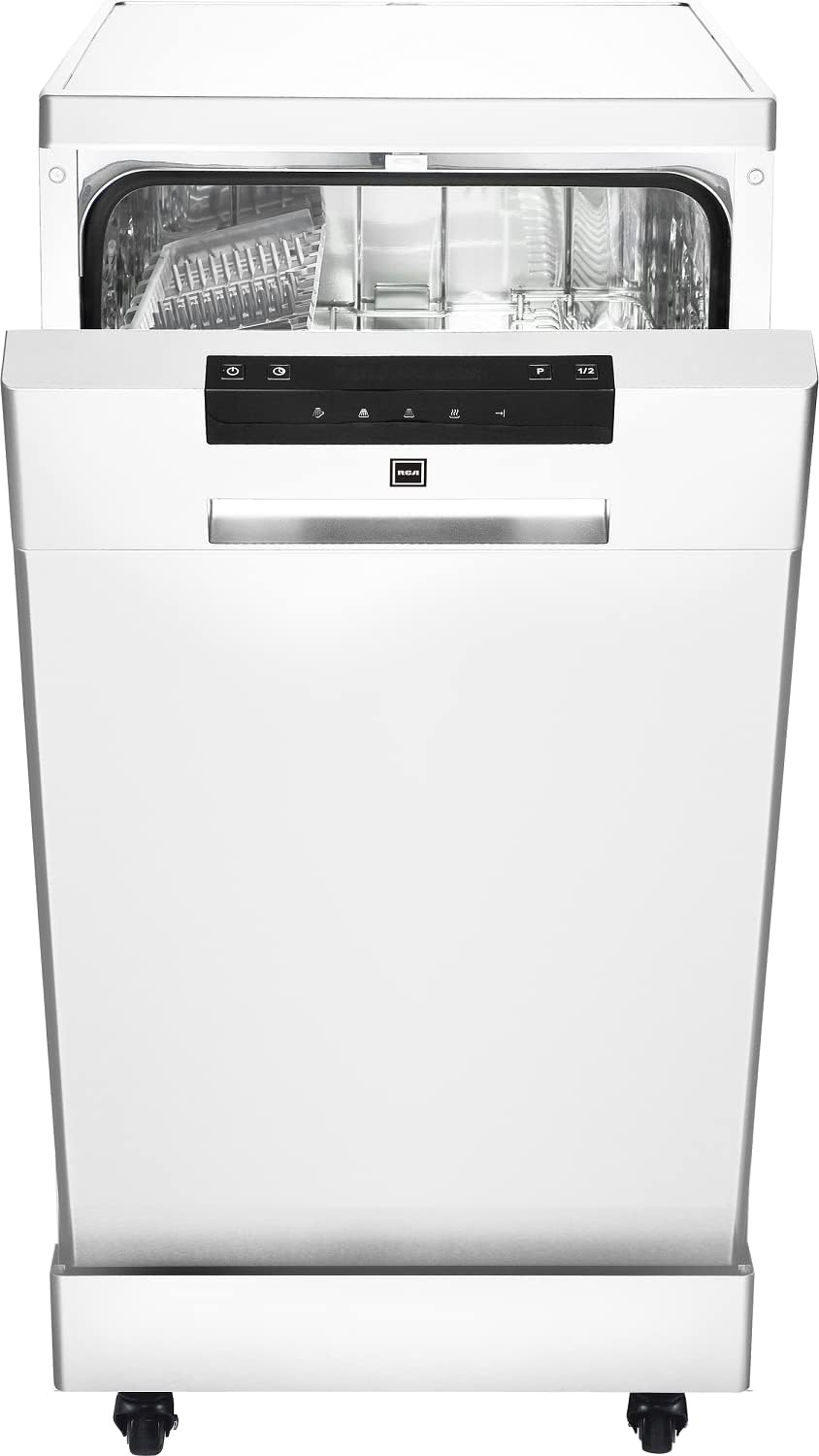 18 Inch Portable Dishwasher - 8 Place Settings Countertop/Compact Dish Washer White