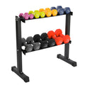 150 lb Neoprene Dumbbell Set with Rack - 7 Pair Color Coded Hand Weights for Home Gym Strength Training