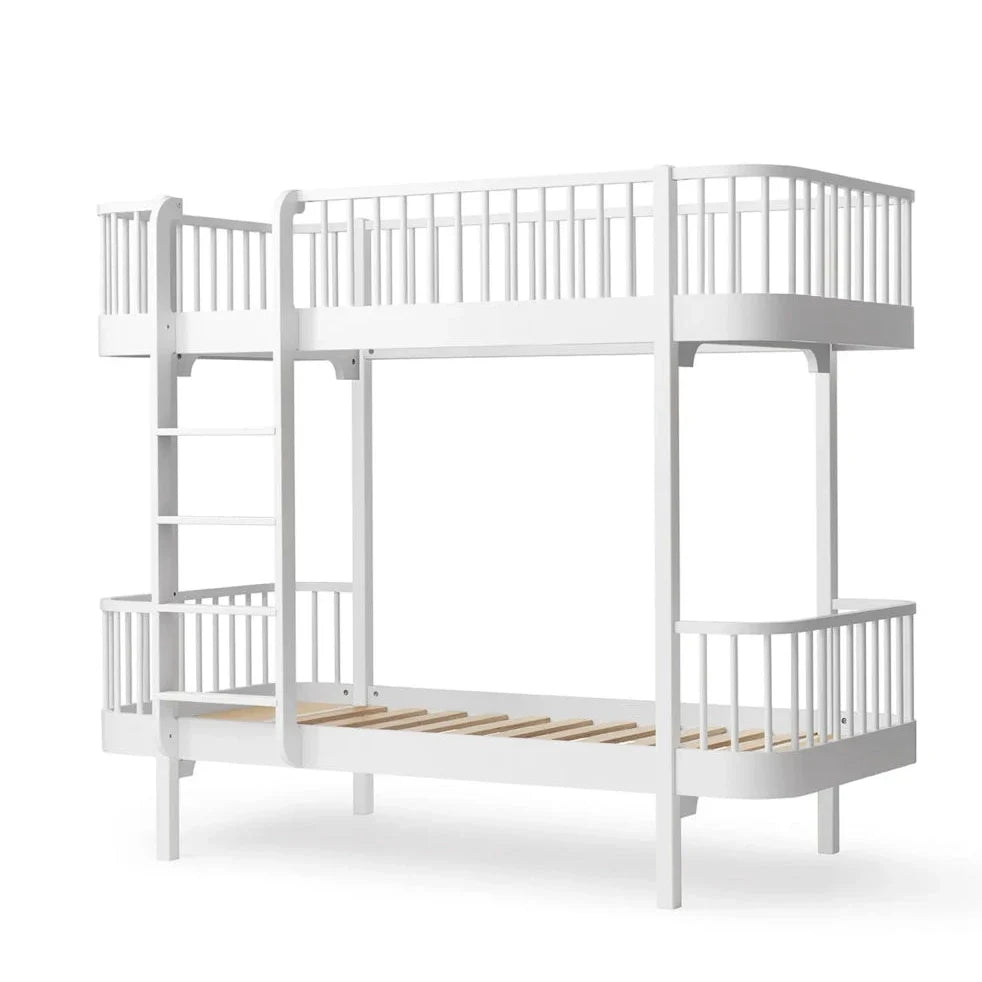 Lit superposé enfant 90x200 cm avec tiroir et barrière de sécurité