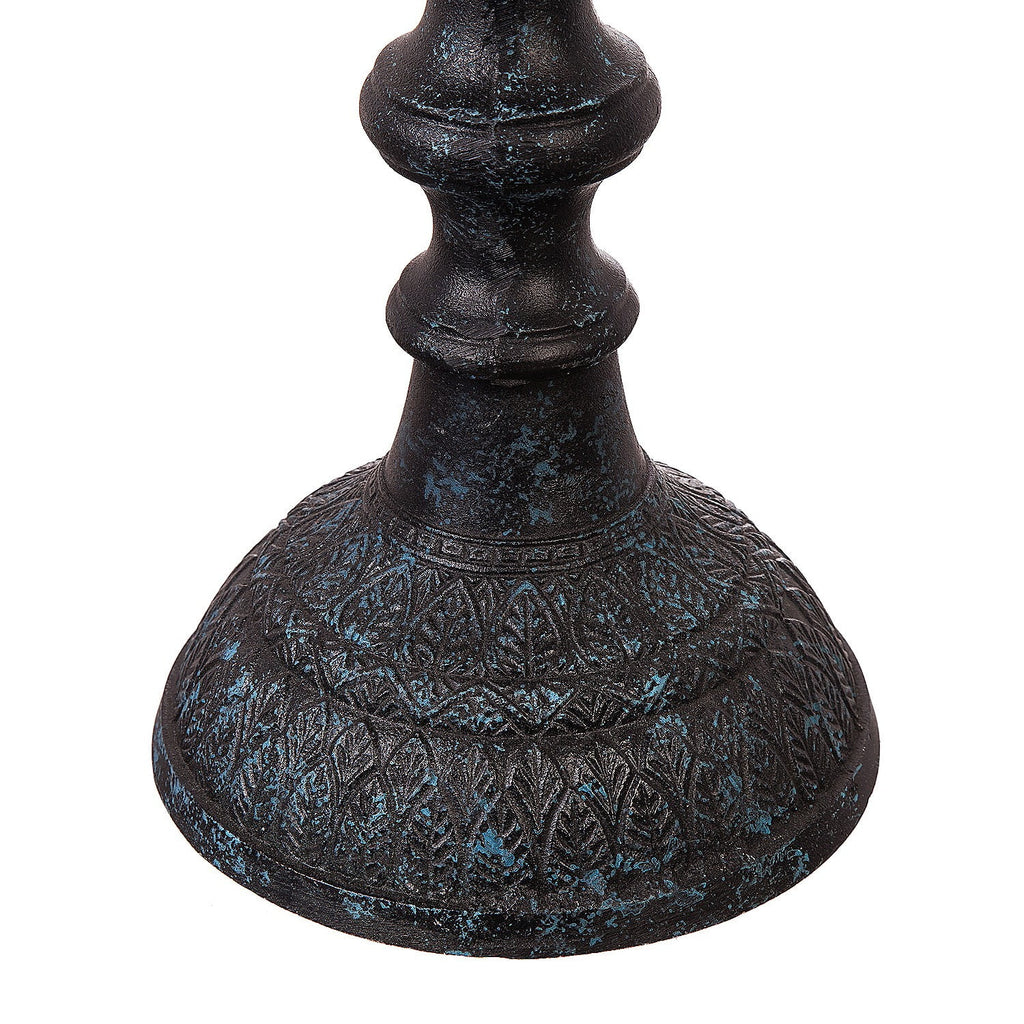 Evergreen Garden Cast Metal Bird Bath on Pedestal 20 x 19 x 15 Inches