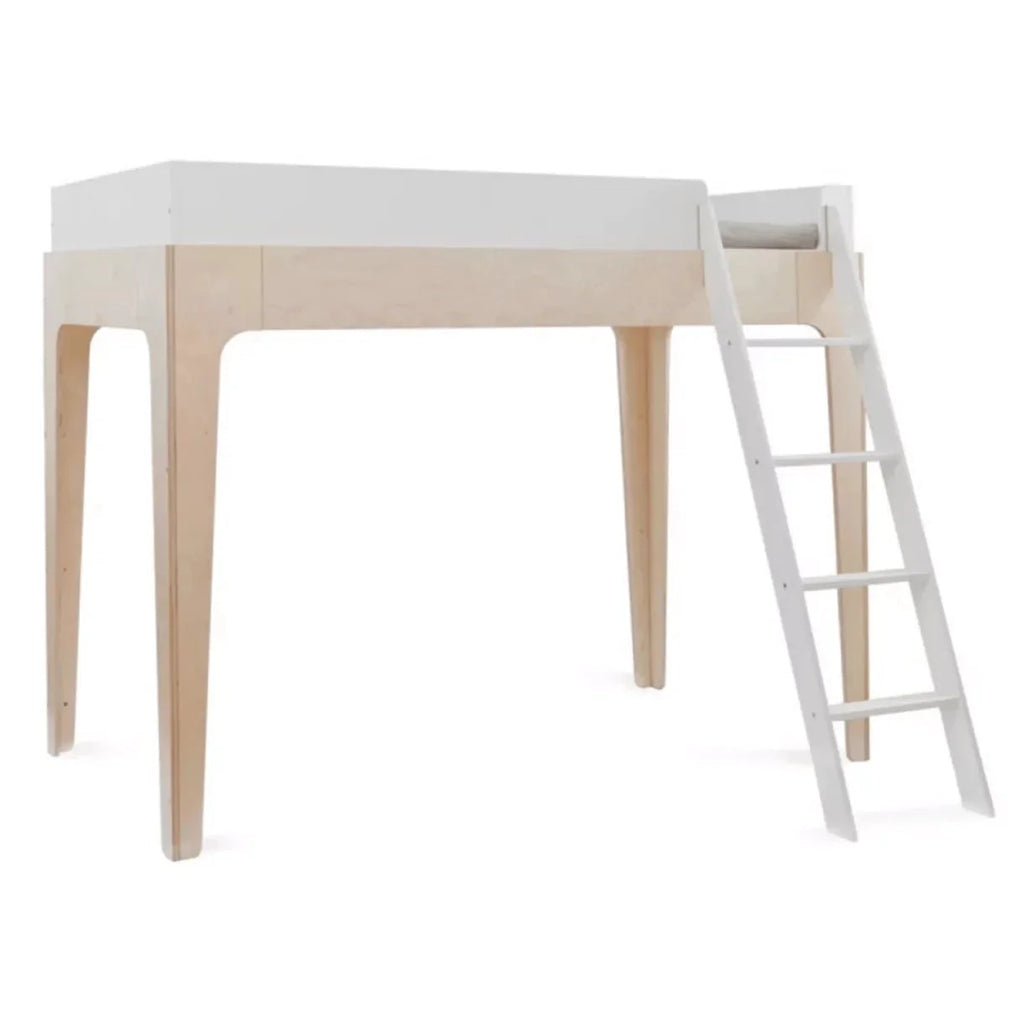 Lit superposé Perch Oeuf NYC 90x200 cm en bouleau avec échelle inclinée