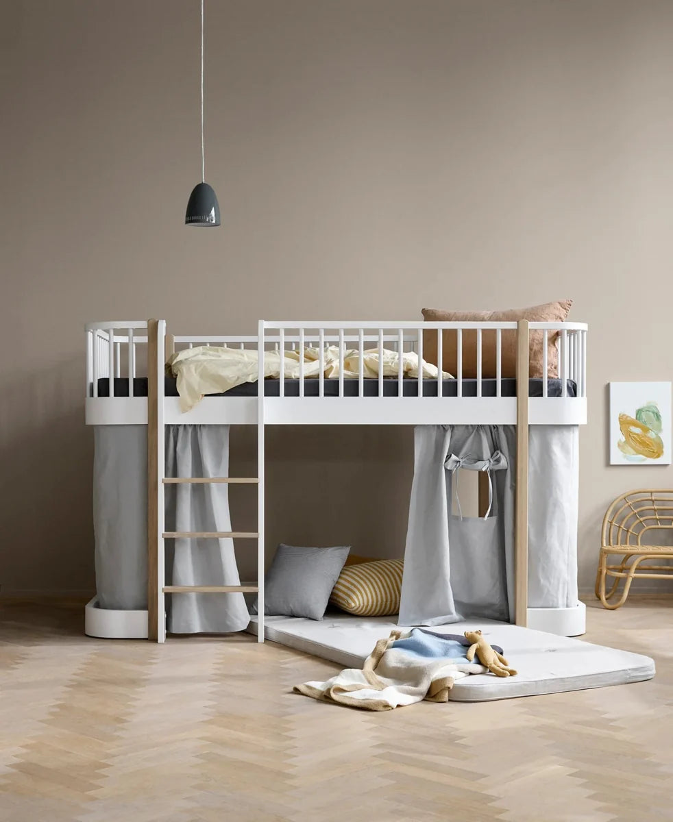 Lit superposé enfant 90x200 cm en bois avec design scandinave