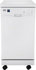 18 Inch Portable Dishwasher - 8 Place Settings Countertop/Compact Dish Washer White