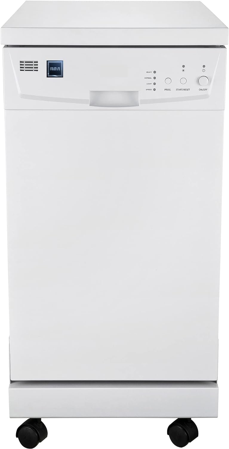 18 Inch Portable Dishwasher - 8 Place Settings Countertop/Compact Dish Washer White