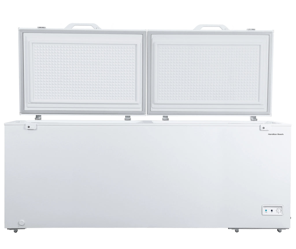 21.0 Cu. Ft. Chest Freezer with Double Doors - White with External Temperature Control