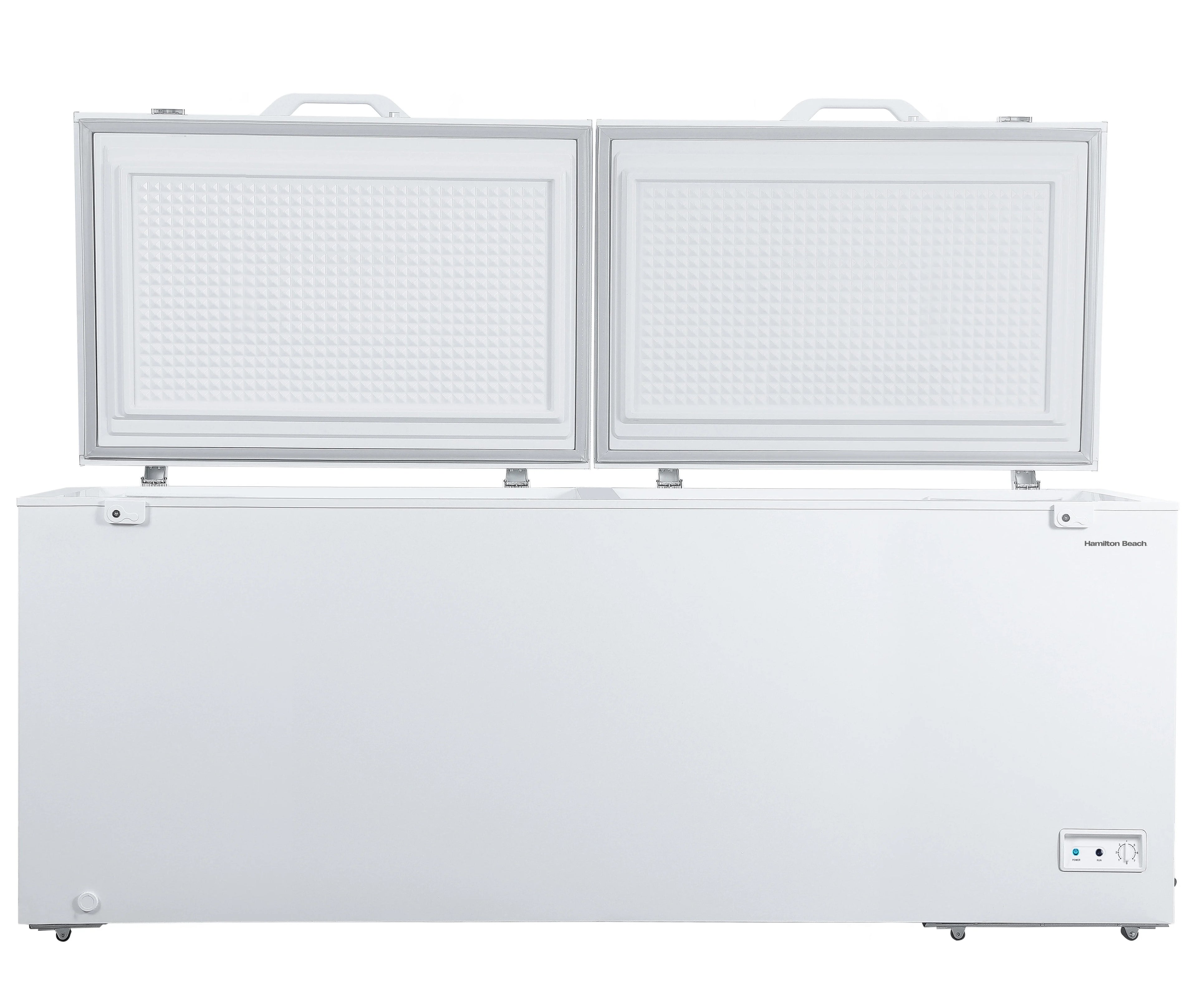21.0 Cu. Ft. Chest Freezer with Double Doors - White with External Temperature Control