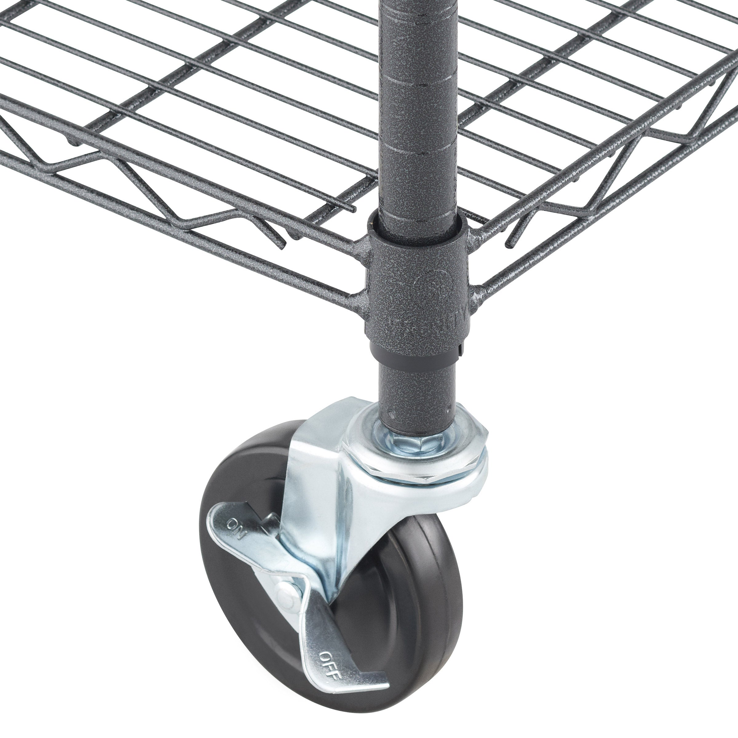TRINITY 5-tier Wire Shelving Rack, 36' x 18' x 72', Includes Wheels