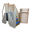 Confer Above Ground Pool Steps with Blue Safety Closure, Warm Gray Pool Entry Ladder System