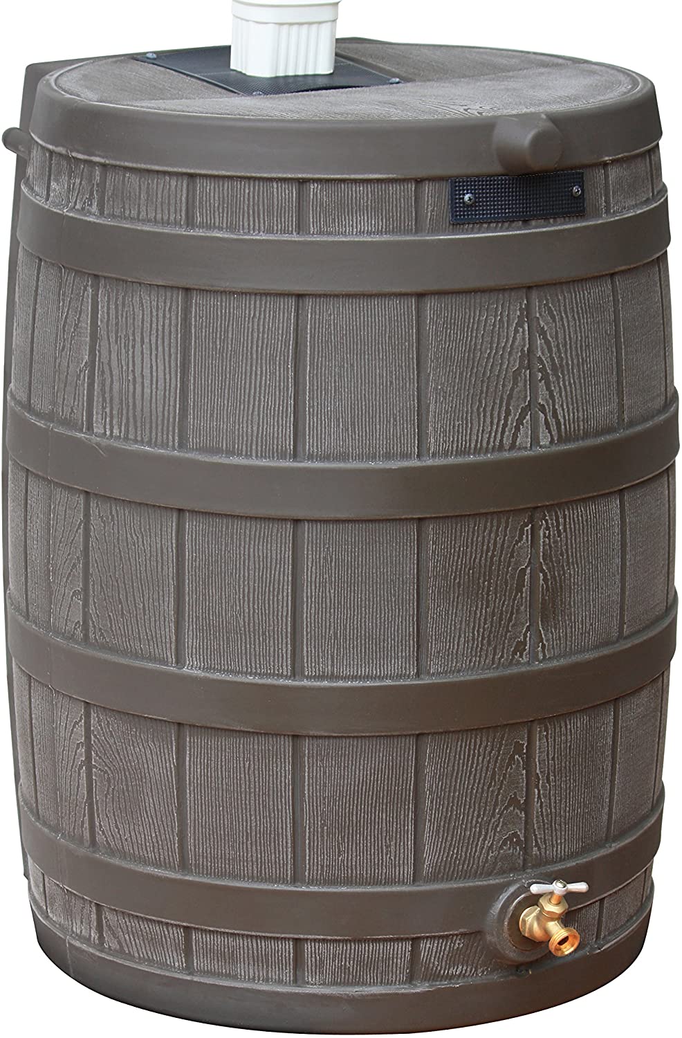 Good Ideas Rain Wizard 50 Gallon Rain Barrel - Plastic Outdoor Water Storage Collector