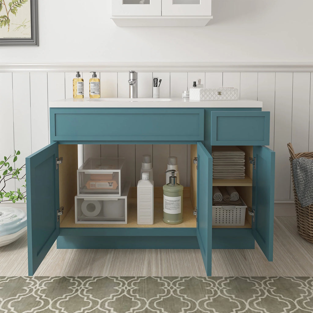 45 in. W x 21 in. D x 32.5 in. H Bath Vanity Cabinet without Top in Brown