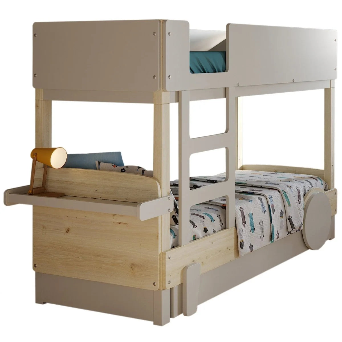 Lit enfant évolutif 90x190 cm avec tiroir-lit et sommier inclus