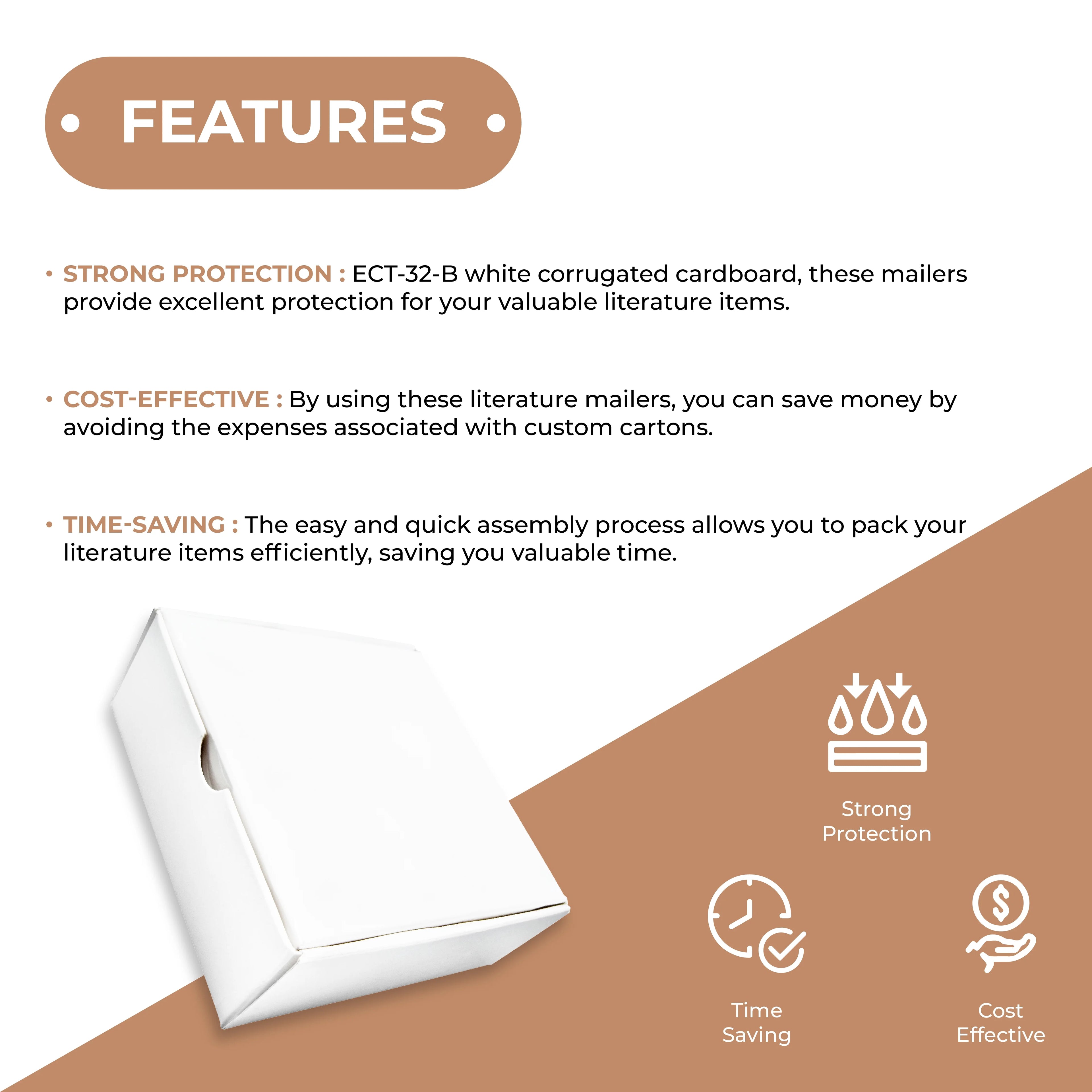 SSBM 16" x 16" x 4" ECT-32B White Literature Shipping Mailers 25/Case