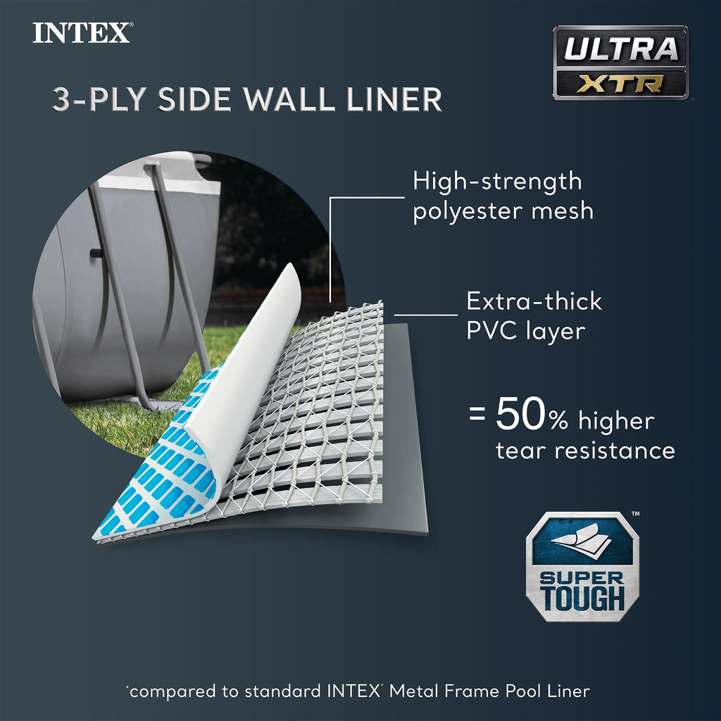 INTEX 18ft x 9ft x 52in Ultra XTR Above Ground Pool and Solar Pool Cover