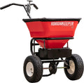 100 lb Walk Behind Push Spreader - Multi Purpose Fertilizer Seed Salt & De-Icer Spreader