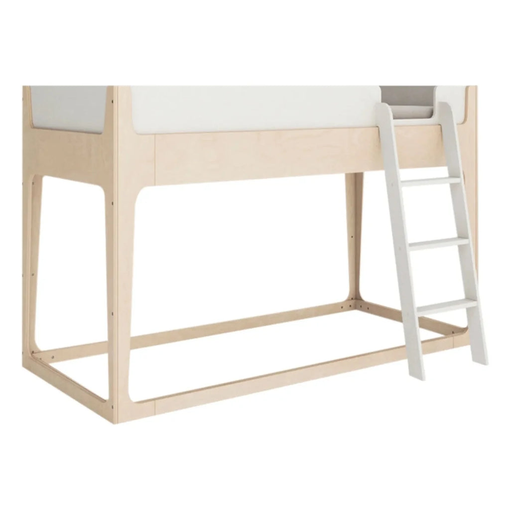 Lit mezzanine enfant 90x200 cm en bouleau avec échelle inclinée