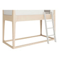 Lit mezzanine enfant 90x200 cm en bouleau avec échelle inclinée